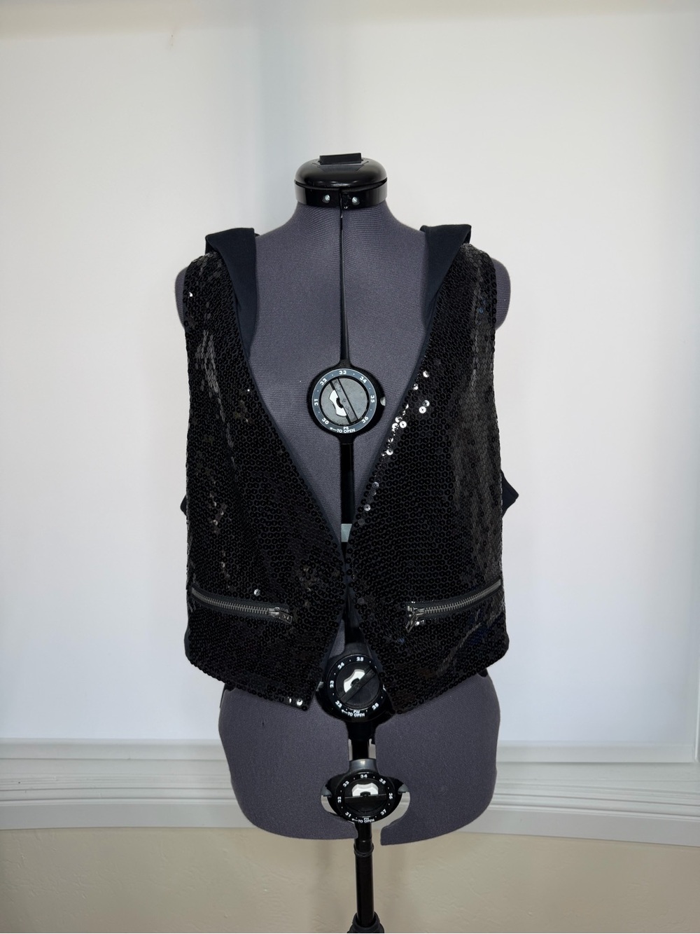Juicy Couture Black Sequined Vest